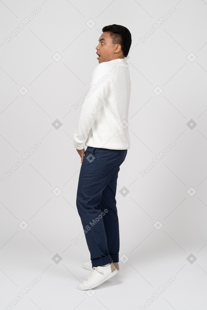 Man in casual clothes standing