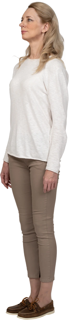 Woman in casual clothes standing