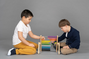 Children learning to count