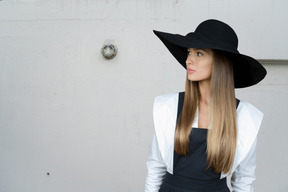 Young woman in hat