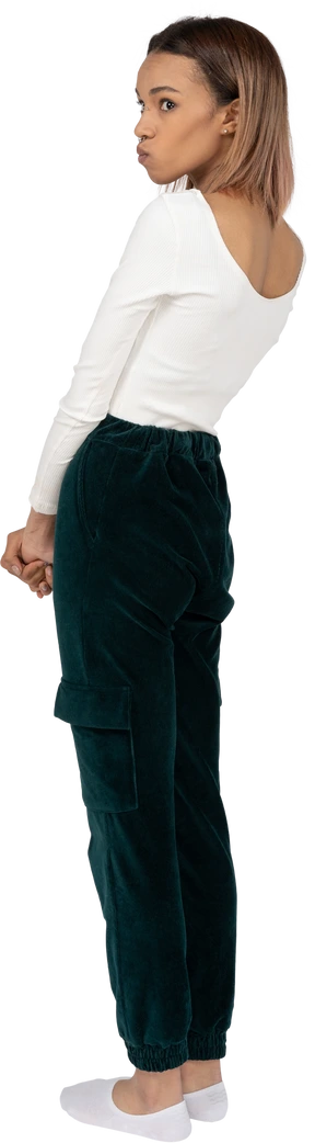 Woman in casual clothes standing