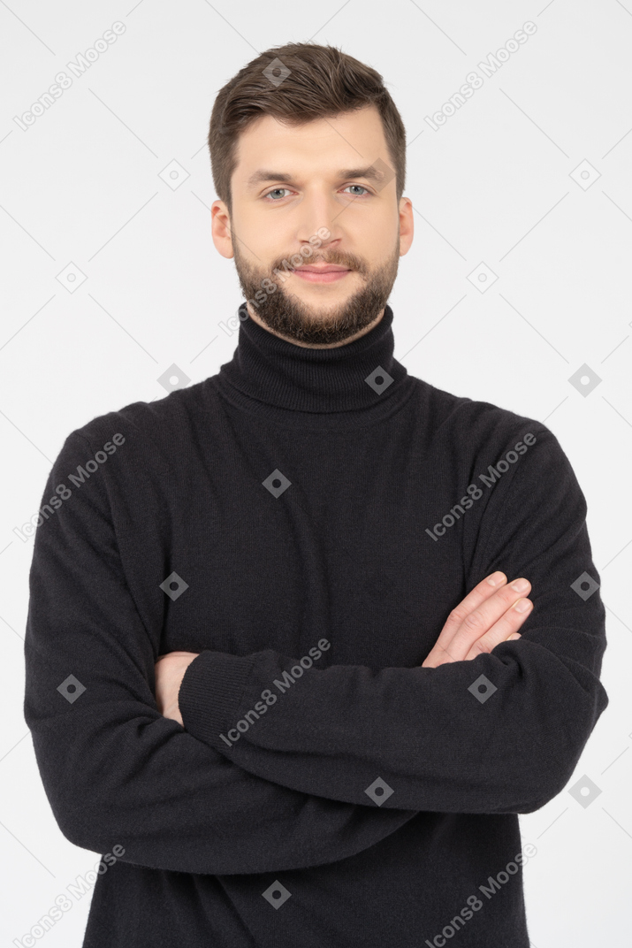 Portrait of a self-confident young man