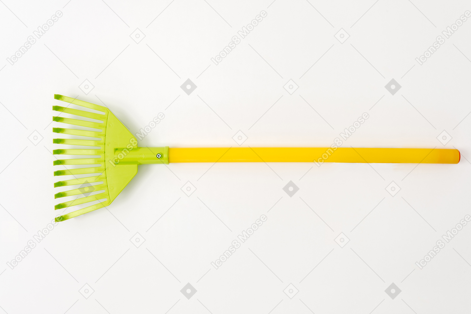 Colourful leaf broom on white background