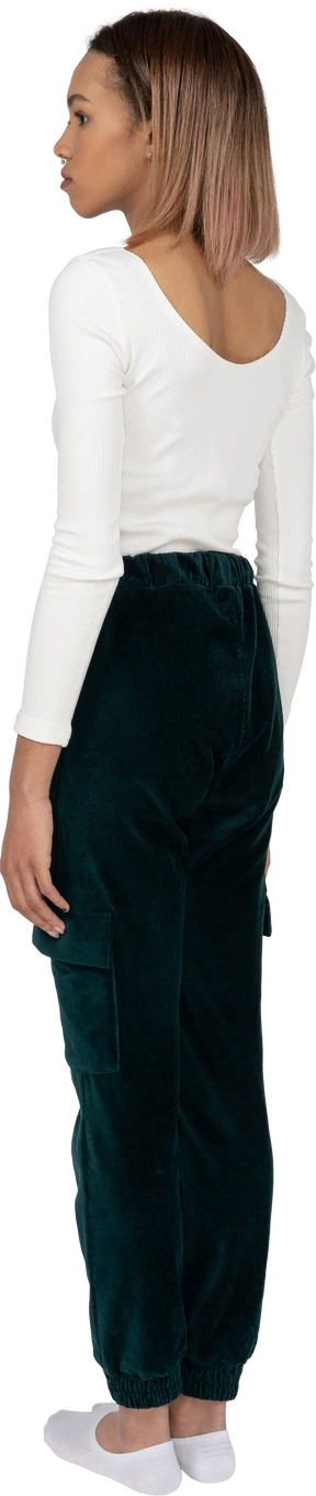 Woman in casual clothes standing