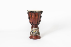 Djembe drum on white background