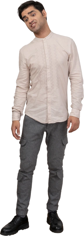 Man in shirt posing