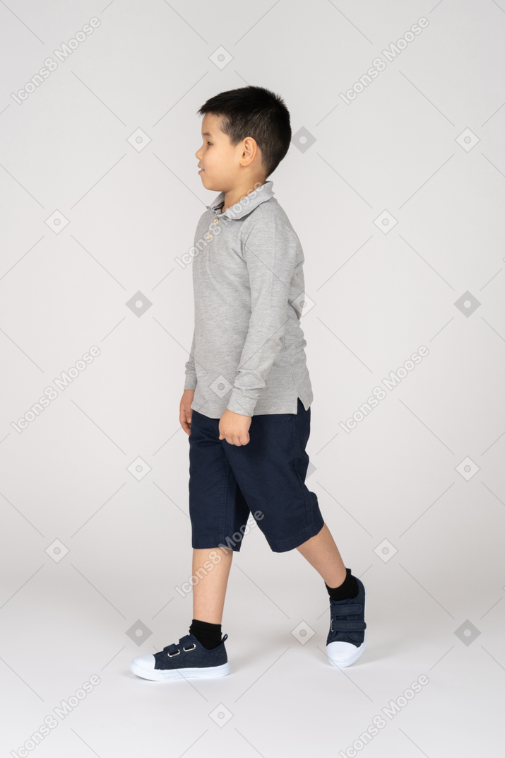 Little boy walking