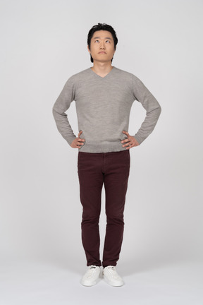 Man in casual clothes standing