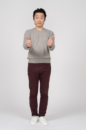 Man in casual clothes standing