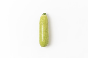 Green squash on white background