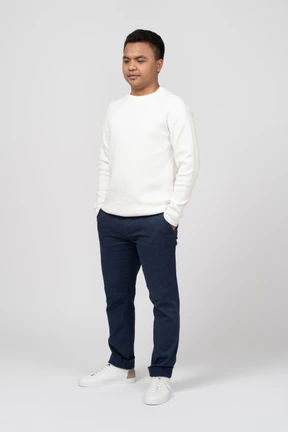 Man in casual clothes standing