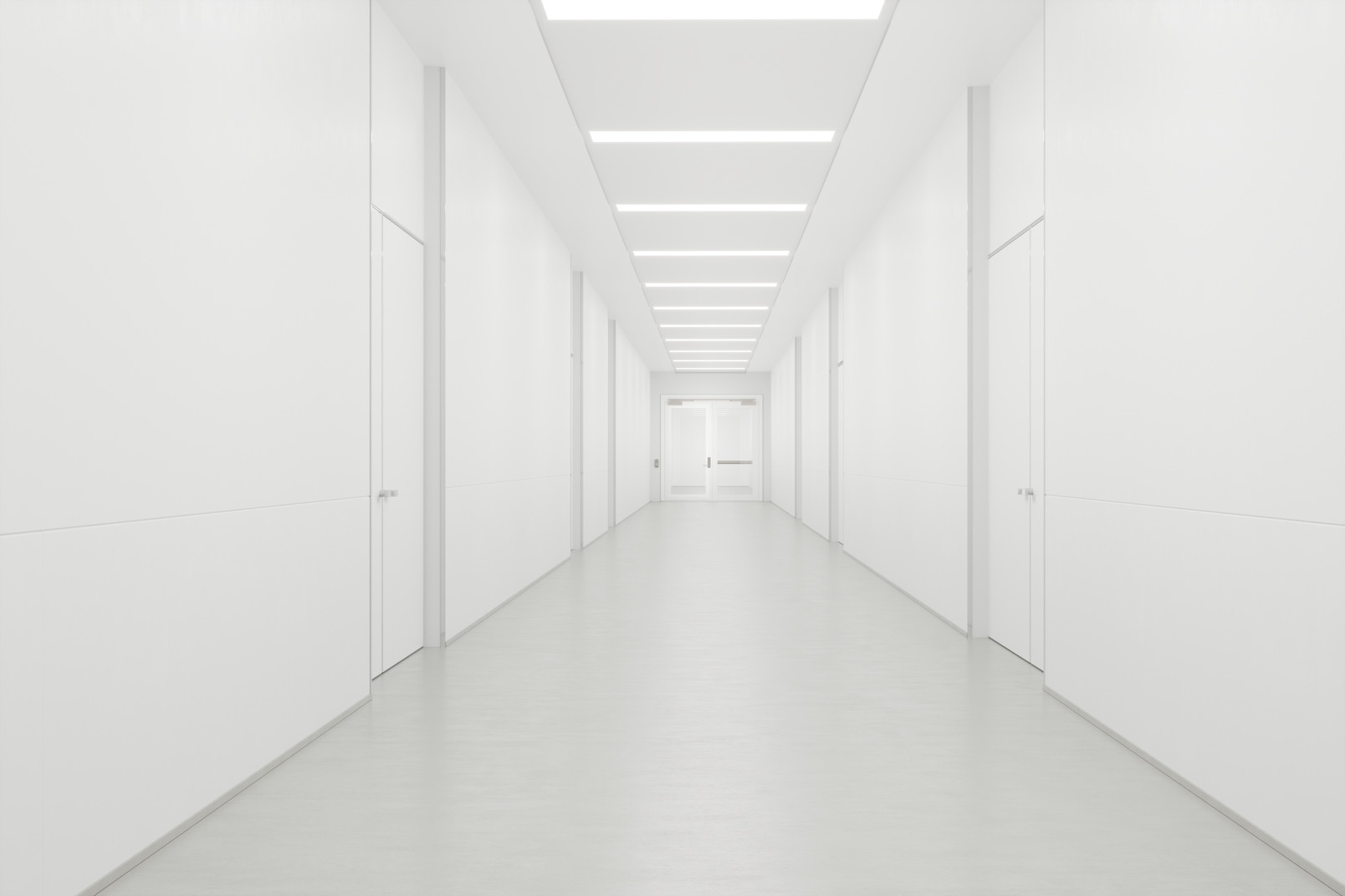 Sterile and bright corridor