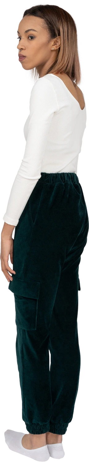 Woman in casual clothes standing