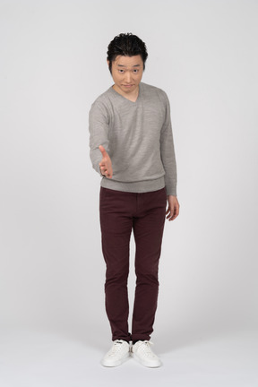 Man in casual clothes standing