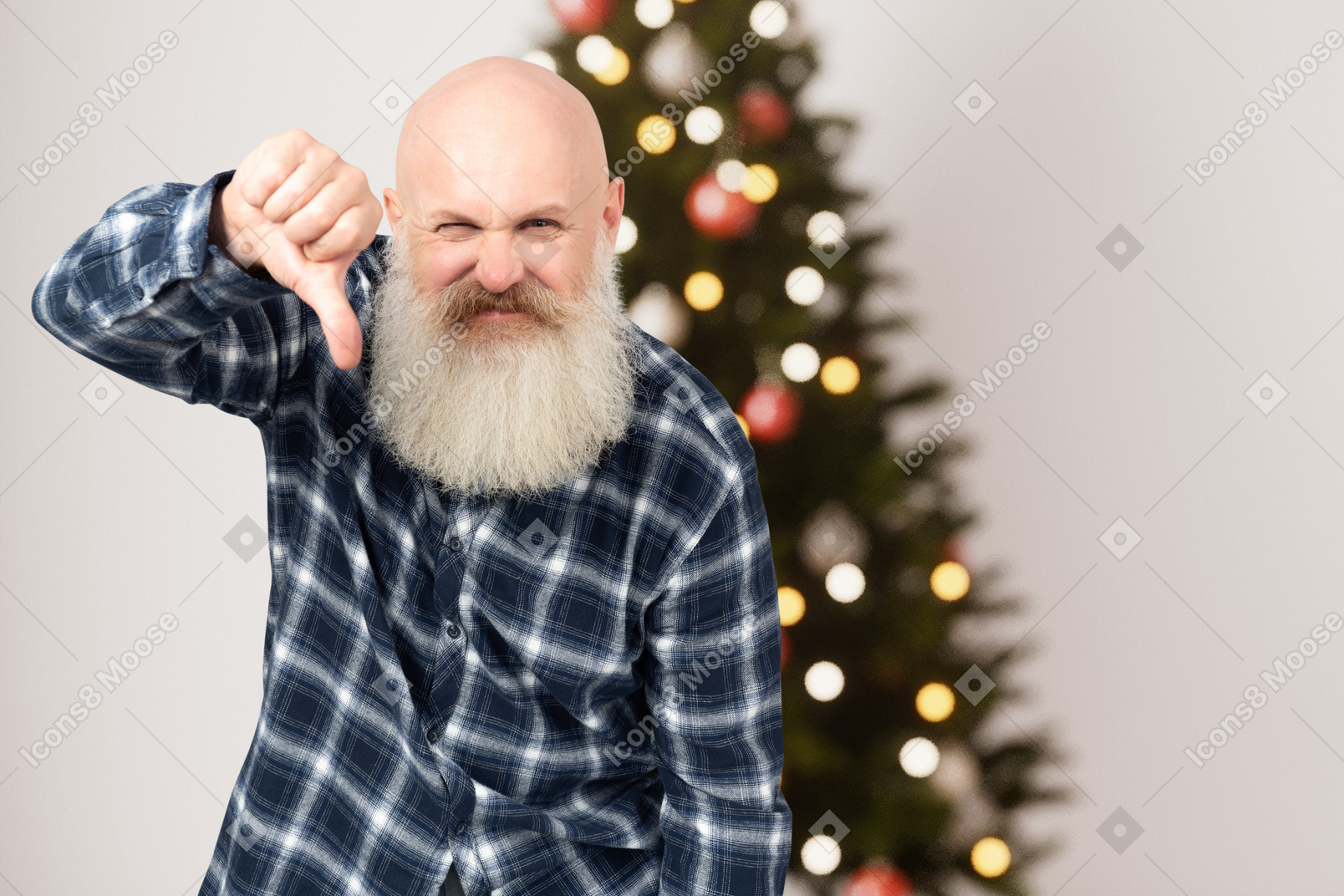 Old man doesn't like christmas