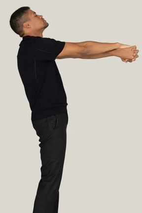 Young good looking man in black