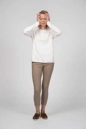 Woman in casual clothes standing