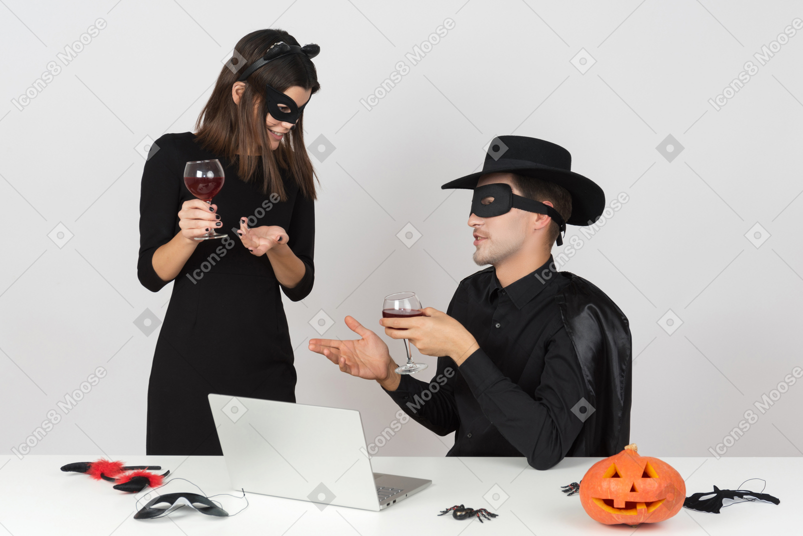 Chatting with the colleague at halloween night is like this