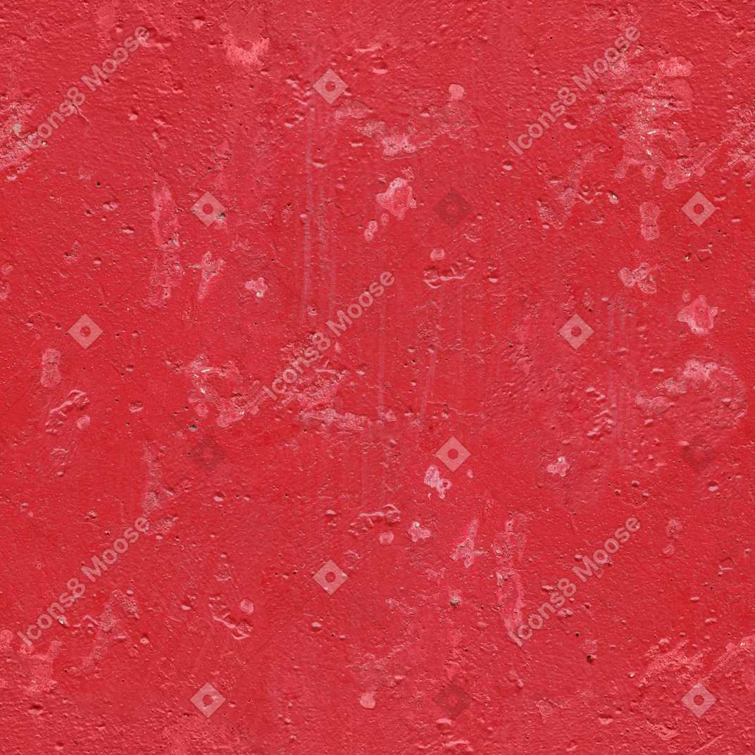 Muro de hormigón pintado de rojo