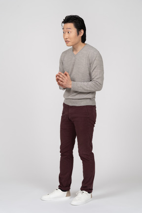 Man in casual clothes standing