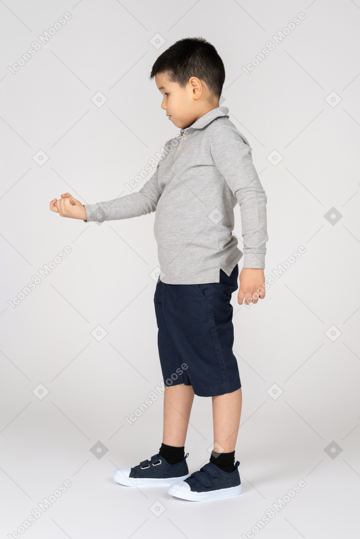 Kid with hand gesture