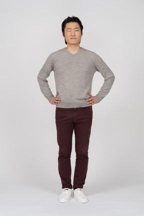 Man in casual clothes standing