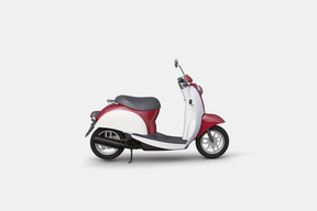 Red scooter