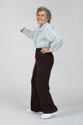 Old lady dancing