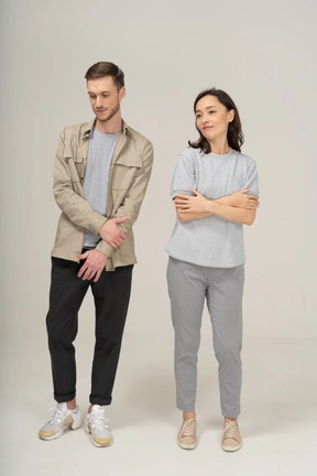 Shy young couple