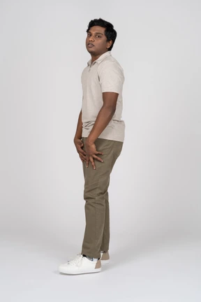Man in casual clothes standing