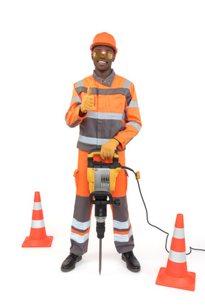 He's used to operating power tools