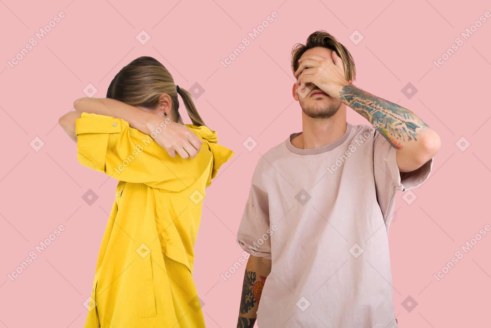 Depressed couple after the fight