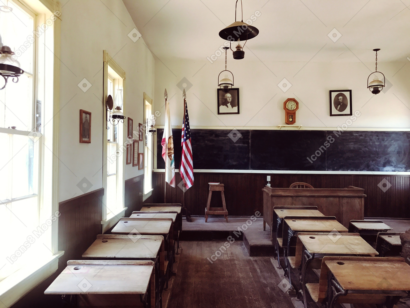 Old style american classroom