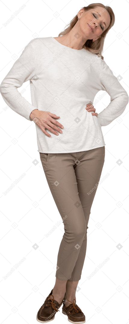 Woman in casual clothes standing