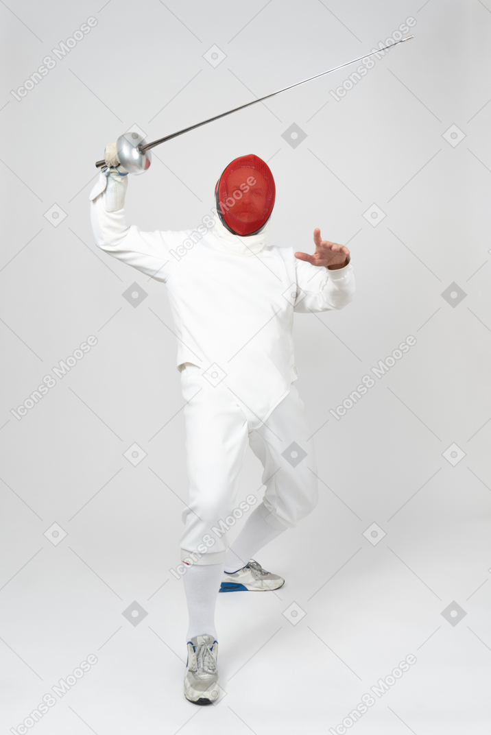 Photo of a male fencer
