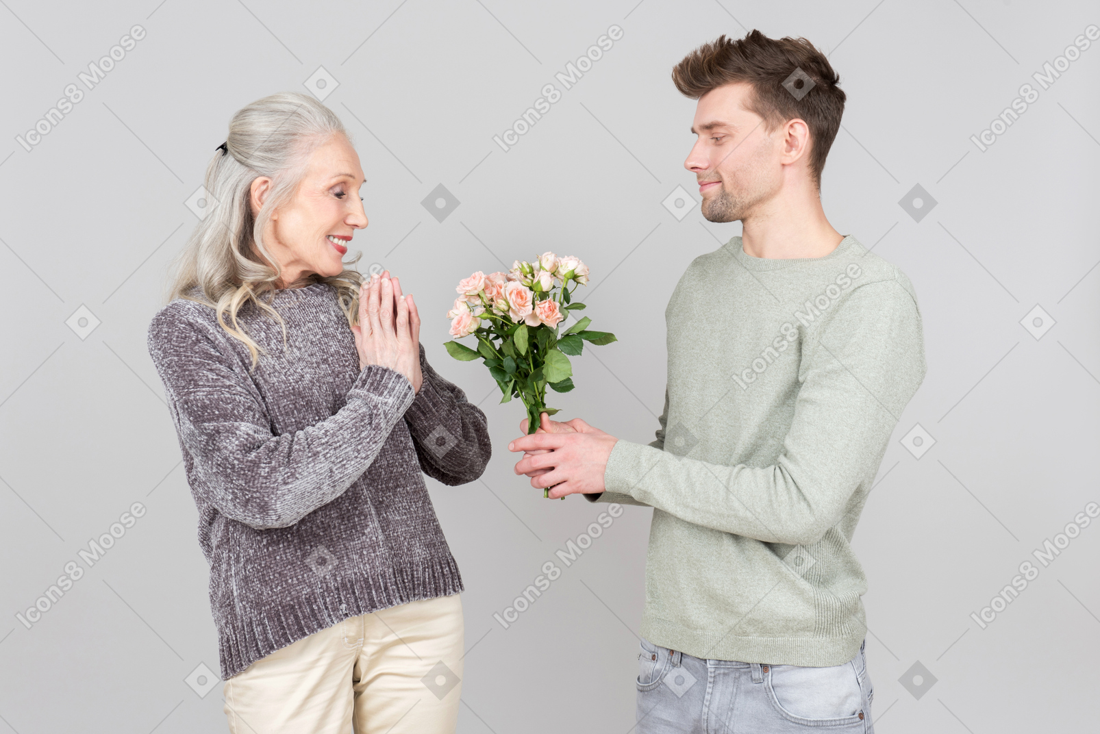 É tão gentil de sua parte me trazer flores