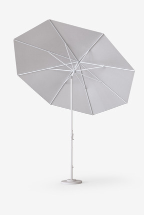 Black and white umbrella on white background