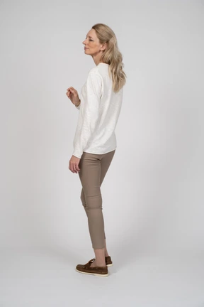 Woman in casual clothes standing