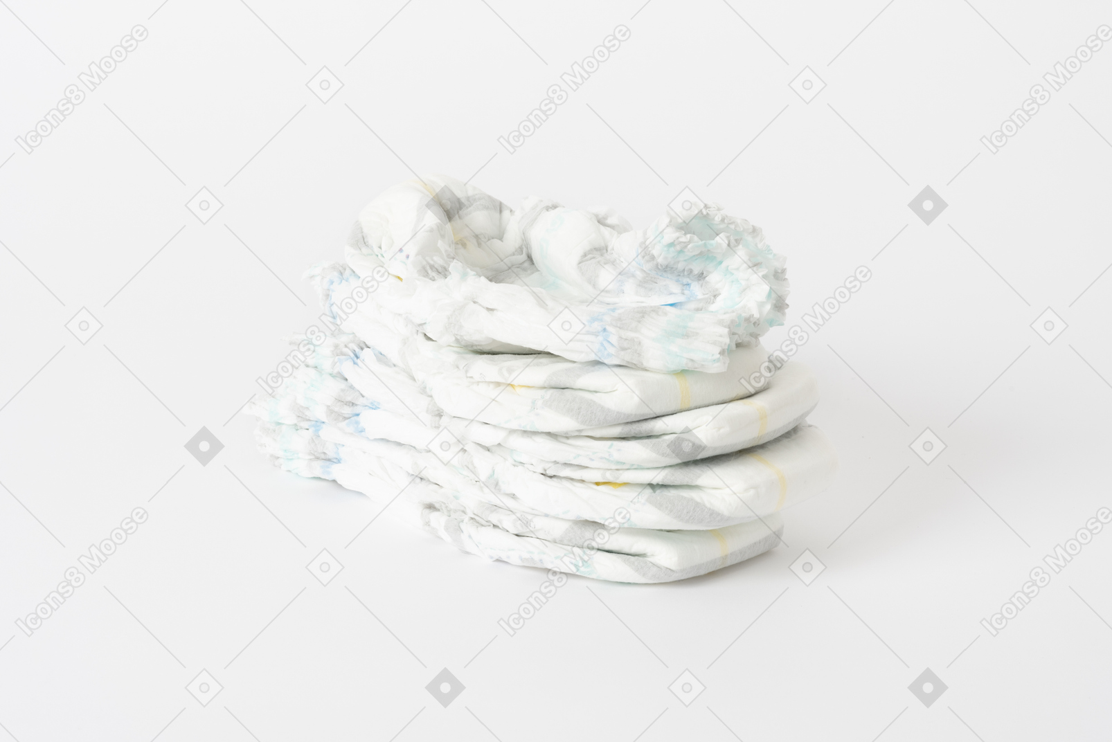 A stack of diapers