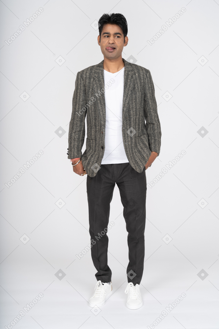 Man in suit standing