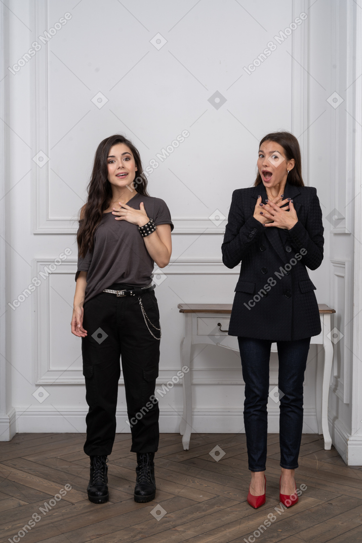 Two surprised women