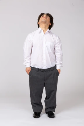 Man looking up