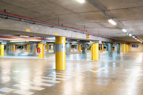 Empty underground parking