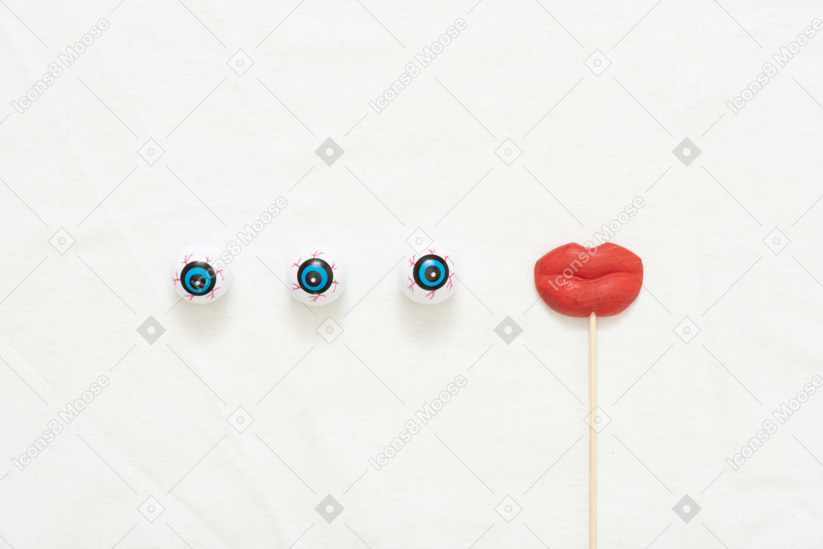 사탕 눈과 입술 롤리팝