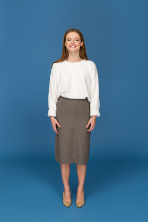 Young businesswoman smiling