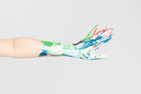 Painted female hand