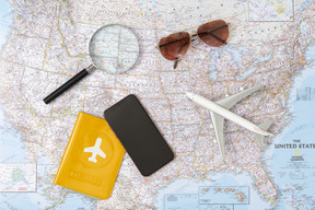 Phone, passport and favorite sunglasses is all you need to travel the world today