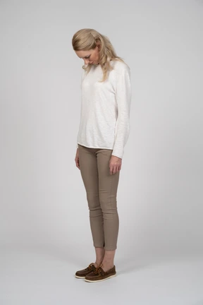 Woman in casual clothes standing