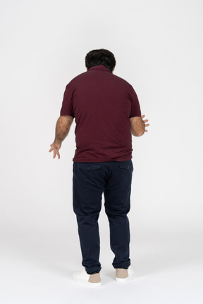 Back view of man