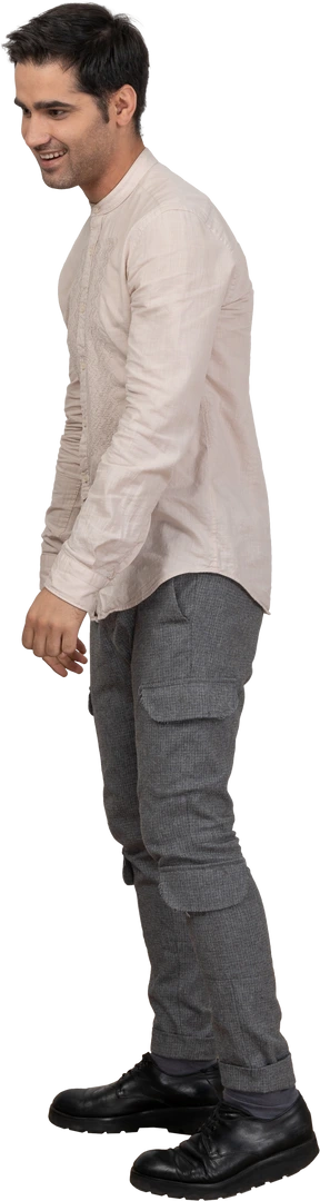 Man in shirt standing